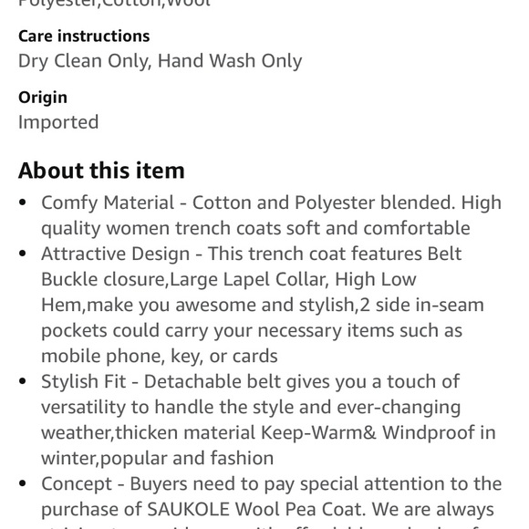 Medium navy blue wool trench coat with shawl collar - Picture 11 of 11